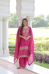 KA 1219 Faux Blooming Embroidered Work Kurti With Bottom Dupatta Online Wholesale